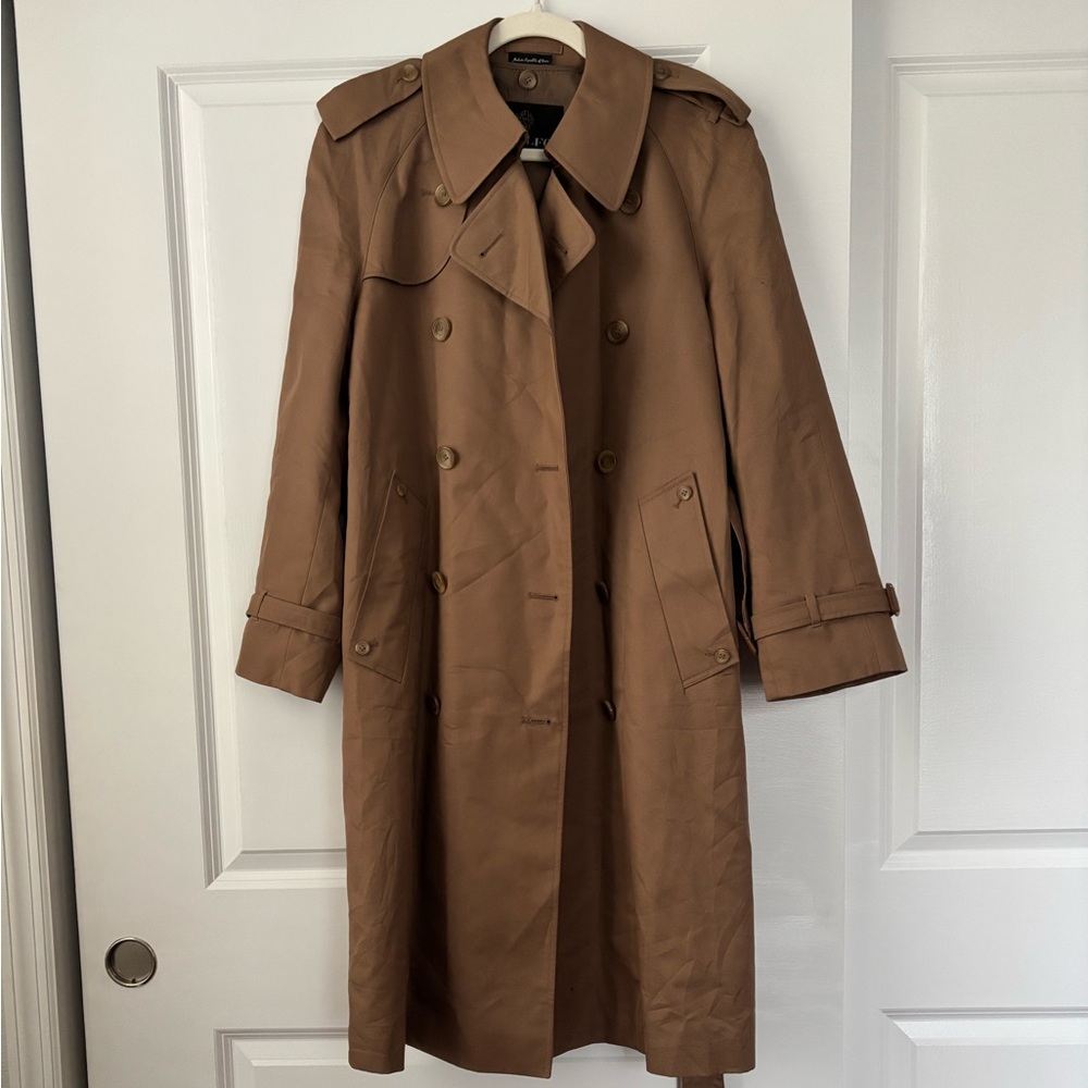 Vintage Adolfo Double Lined Brown Trench Coat